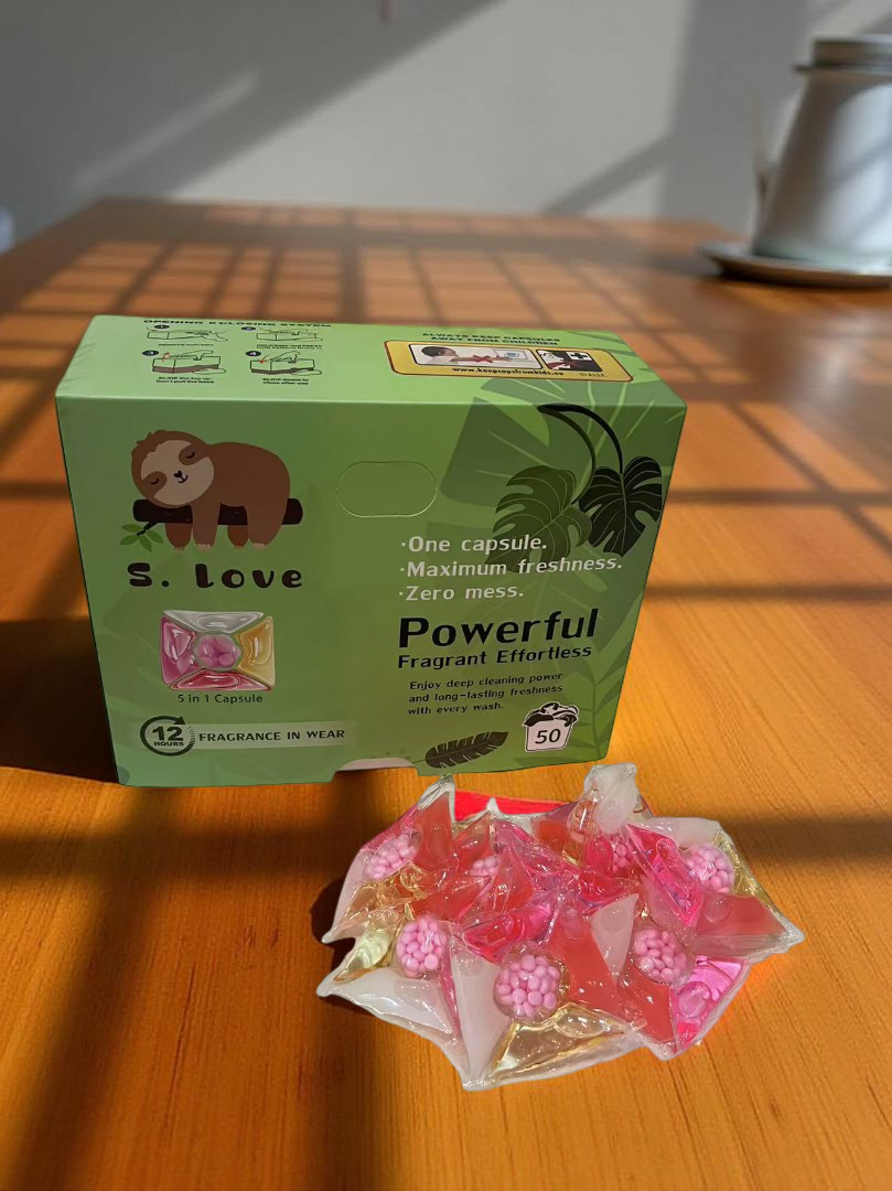 S Love 5 in 1 Laundry Washing Capsules - 50 washes- Flower Scented , Disinfecting, Colour Protection, Deep Cleaning, Softening, Fragrance